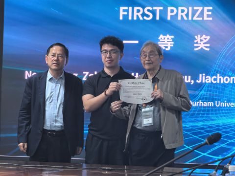 Team receiving the First Prize certificate at the 2026 Underground Space Student Contest.